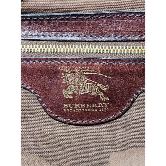 Authentic Burberry Nova Check Canvas and Leather Ashbury Knight Bag Beige/Brown - Picture 15 of 16